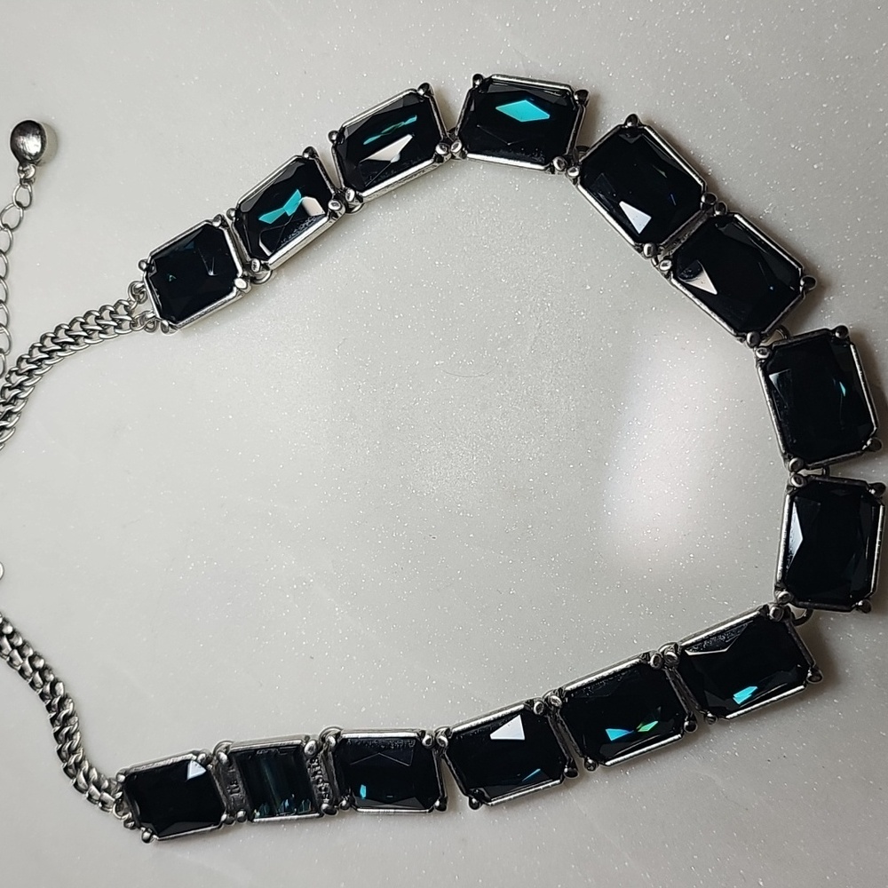 Lia Sophia "Versailles” Blue Chambord Necklace 18-23"